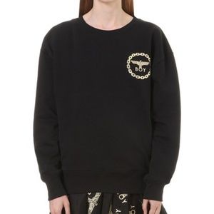 BOY LONDON METALLIC CHAINS SWEATSHIRT BLACK/GOLD